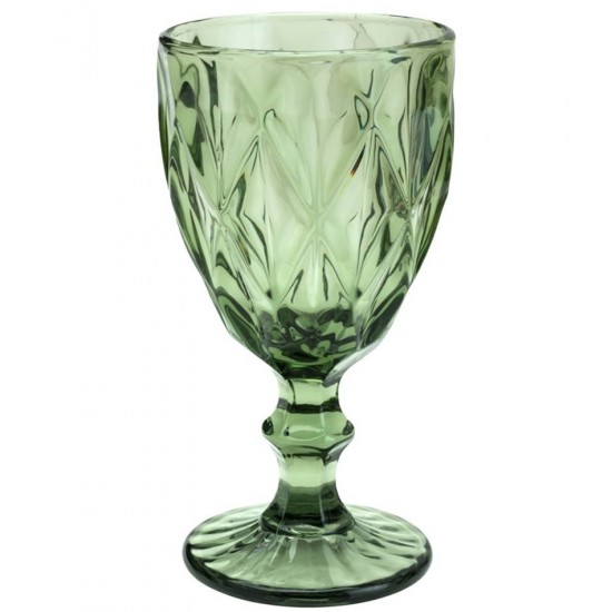 Jogo 6 Tacas 350ml De Vidro Diamond Verde 